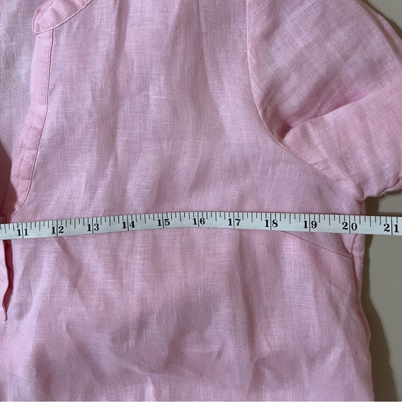 Lilly Pulitzer Linen Bekah Pink Top Size Medium - Picture 8 of 9